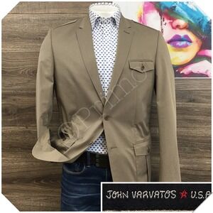JOHN VARVATOS Mens Blazer Sport Coat Casual‎ Jacket Size 44R Cotton Suit